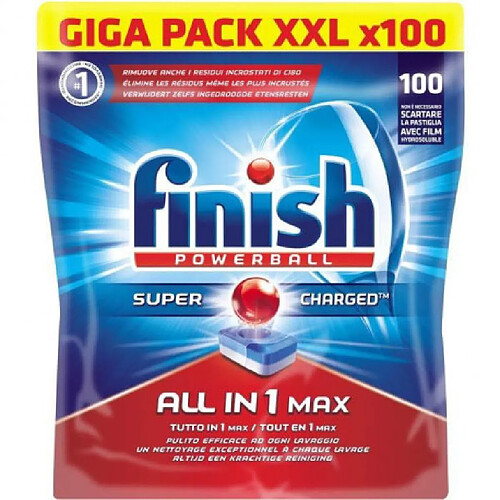 Finish tablettes lave-vaisselle Tout en 1 - 100 tablettes