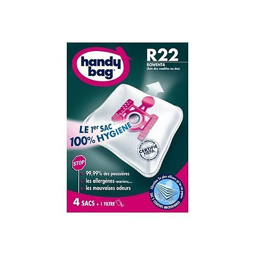 Handy bag sacs aspirateur Rowenta R22 - 4 sacs + 1 filtre
