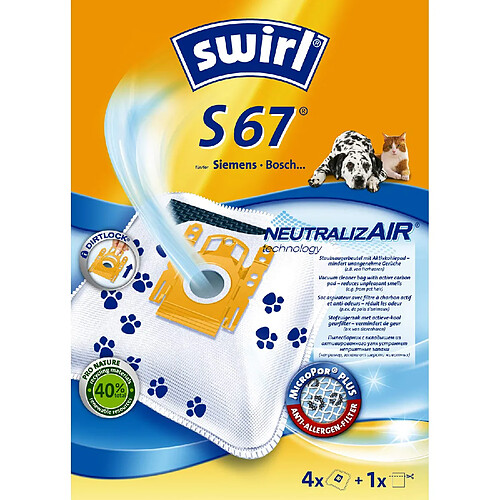 Abc sacs d’aspirateur S67 NeutralizAir - lot de 5