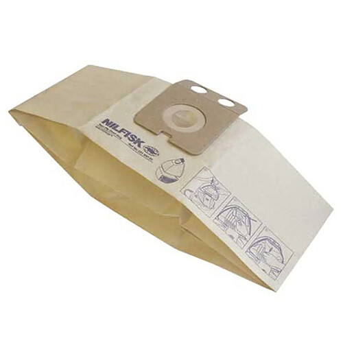 Nilfisk sacs d’aspirateur avec préfiltre - Lot de 5
