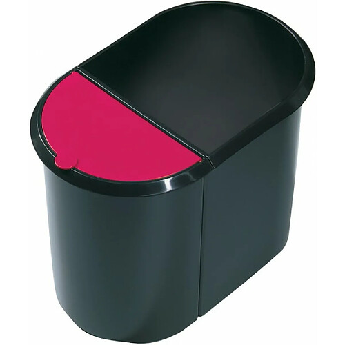HELIT Poubelle Duo-System noir/rouge