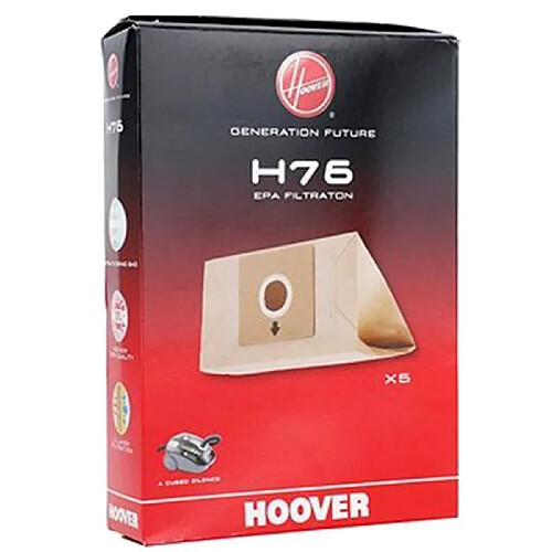 Hoover Sacs d’aspirateur H76 - Lot de 5