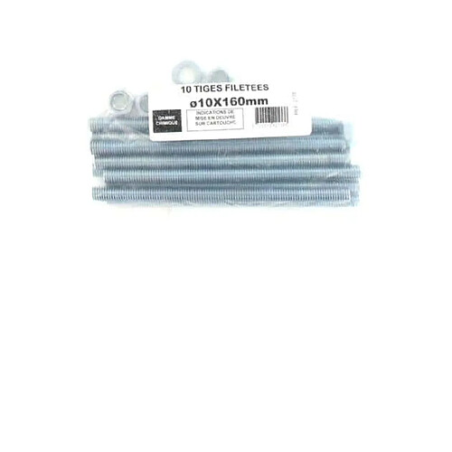 Batifix tiges filetées M10 pour scellement chimique - pack de 10