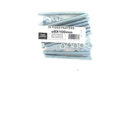 Batifix tiges filetées M8 pour scellement chimique - 100 mm