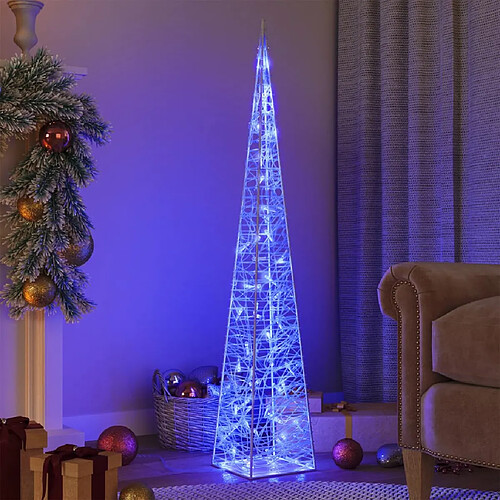 vidaXL Cône Lumineux LED Bleu 120 cm