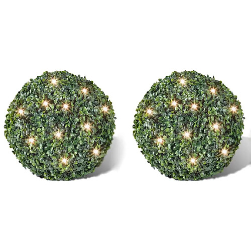 vidaXL Ensemble Boules 35 cm avec Guirlande LED