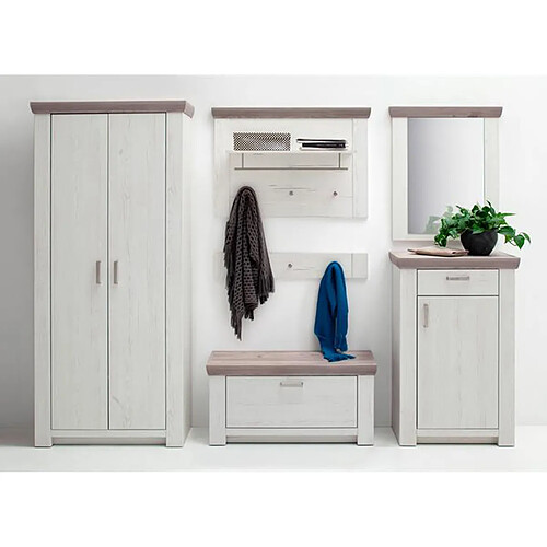 Pegane Ensemble séjour Nelson - Blanc