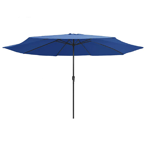 Helloshop26 Parasol déporté rond - Bleu azuré