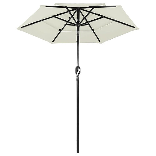 Helloshop26 Parasol déporté rond - Sable