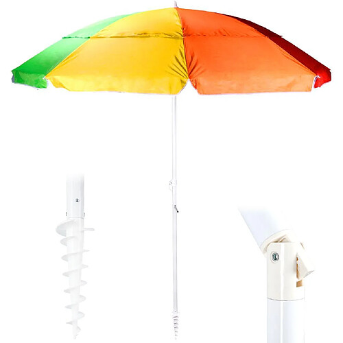 Parasol de plage rond - Coloré