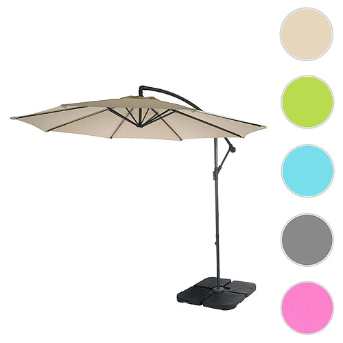 Mendler parasol déporté rond - Crème