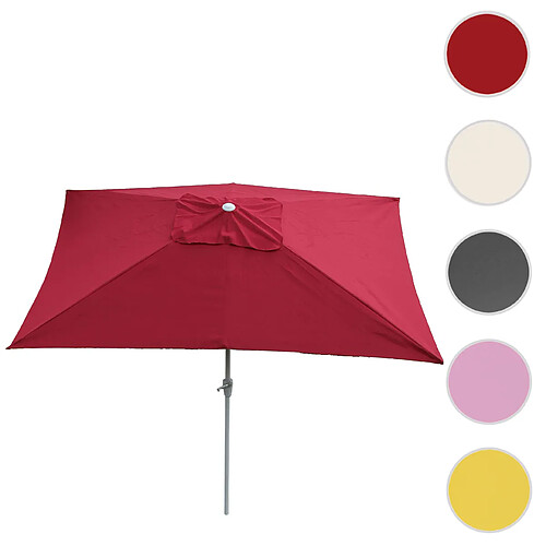 Mendler Parasol de jardin rectangulaire - Bordeaux