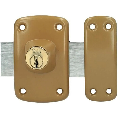 Yale verrou cylindre double - marron doré