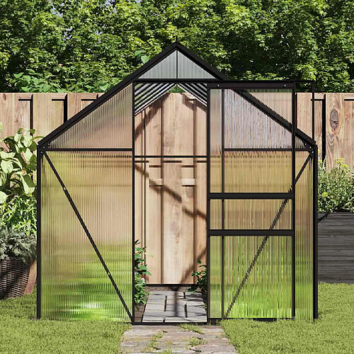 Serre En Verre VidaXL – Dimensions 155x200x191 Cm, Aluminium, Pour Plantes, Légumes, Jardin - 3