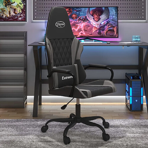 vidaXL Chaise de jeu Noir et gris