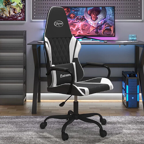 VIDAXL Chaise de jeu massage - Noir/Blanc