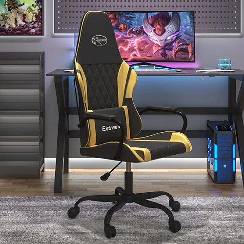 VidaXL Chaise de Jeu - Noir/Doré