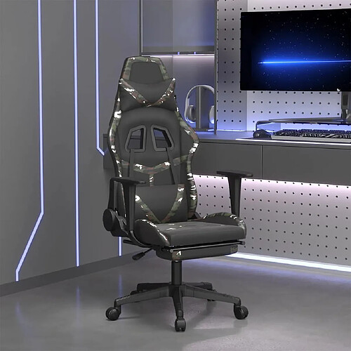 vidaXL Chaise de jeu de massage - Noir & Camouflage