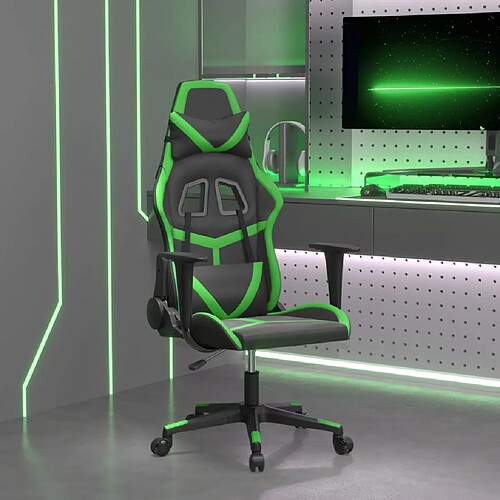 VidaXL Chaise de jeu de massage Noir/Vert
