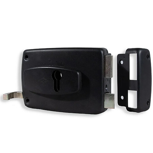 Jpm serrure en applique horizontale - noir