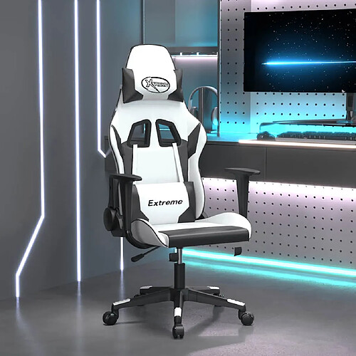 VidaXL Chaise de jeu - Blanc Noir