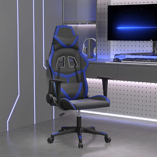 VidaXL Chaise de jeu - Noir/Bleu