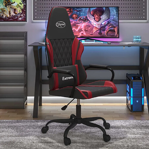 vidaXL Chaise de jeu Noir et rouge