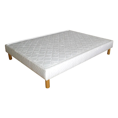 Promo matelas Sommier tapissier cuvette - Blanc