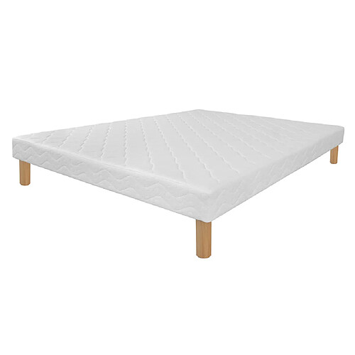Promo matelas Sommier tapissier 90x200 - Blanc