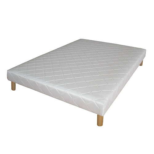 Promo matelas Sommier tapissier à ressorts - Blanc