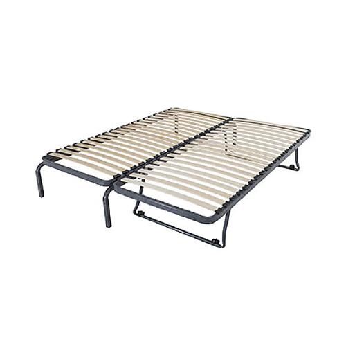 Mes Sommier gigogne métal - Gris foncé