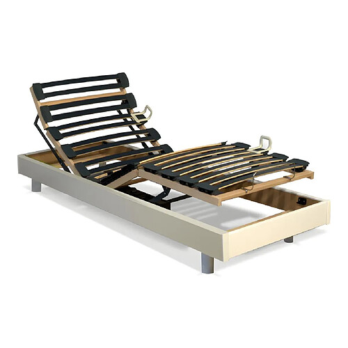 VENTE-UNIQUE Sommier Relax 80x200 - Blanc