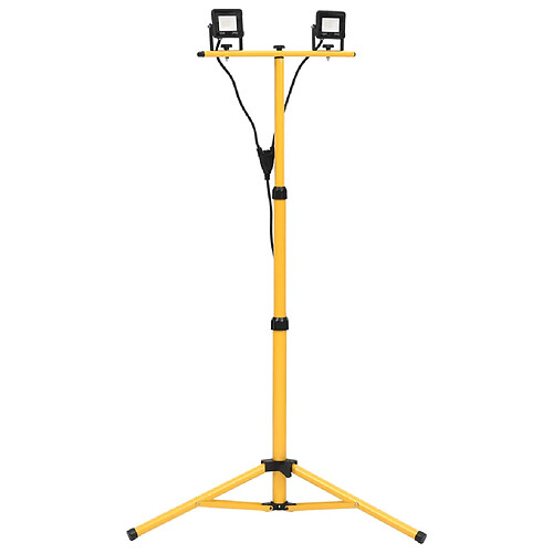 VidaXL Projecteur LED avec trépied - 2x10W - Blanc froid