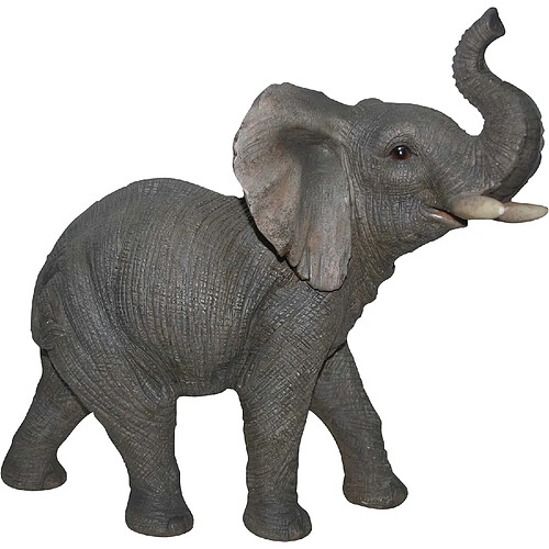 Vivid Arts Vivid_arts Statue éléphant jardin - Gris