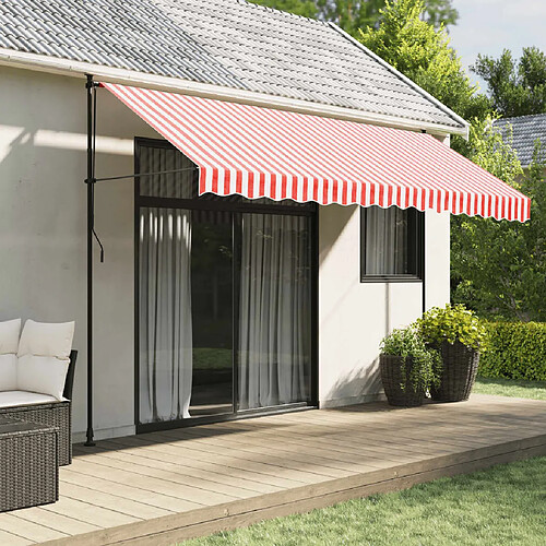 vidaXL Tissu de remplacement rayures rouges/blanches