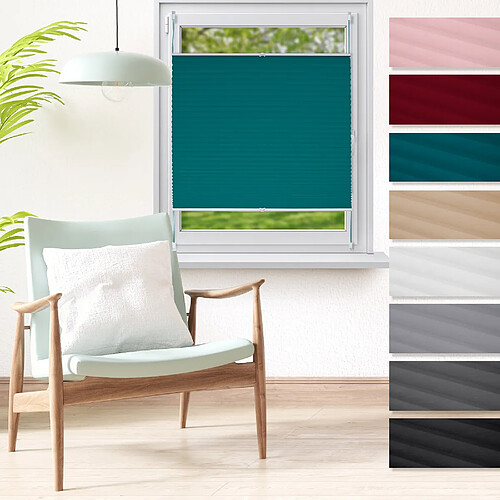 ECD Germany Store Plissé 100x200 cm - Essence Opaque