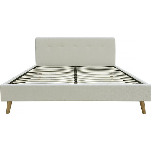 Habitat Et Jardin Lit tissu bouclette Nemo - 140 x 190 cm - Crème