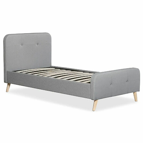 Paris Prix Lit Scandinave & Sommier Sad 90x190cm Gris