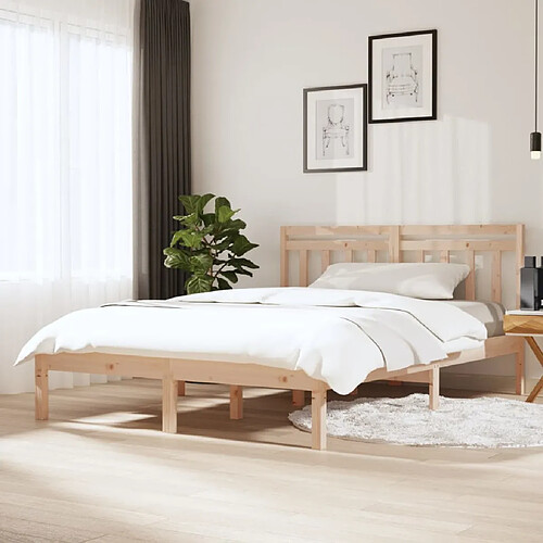 VIDAXL Cadre 135x190 cm - Bois massif