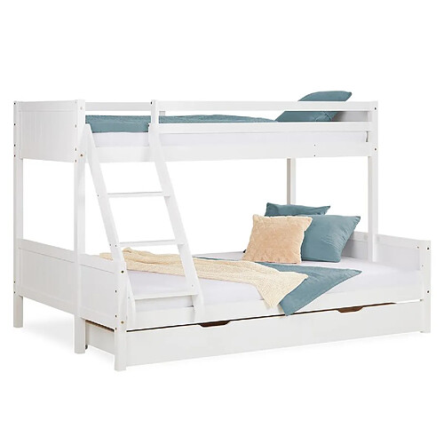 HOMESTYLE4U Lit superposé - Blanc