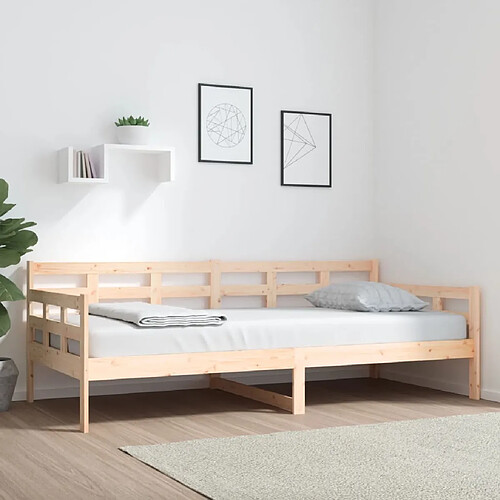 VIDAXL Lit de jour bois de pin 90x200
