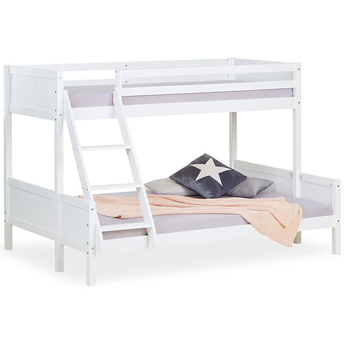 HOMESTYLE4U Lit superposé - Blanc