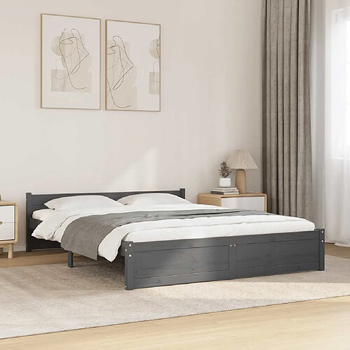 vidaXL Gris Bois