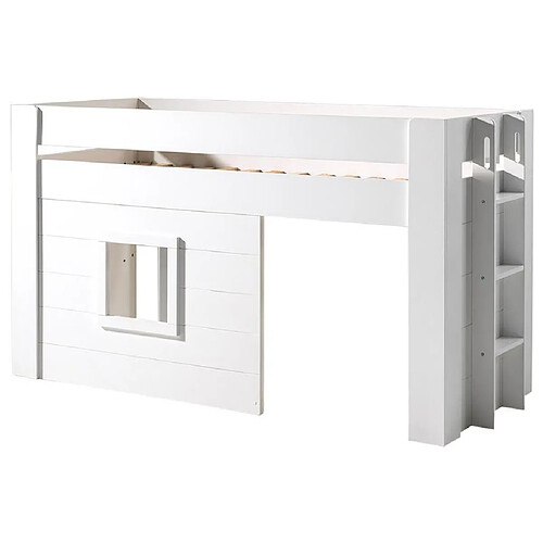 Vipack NOAH Lit mezzanine - Blanc - 90x200 cm