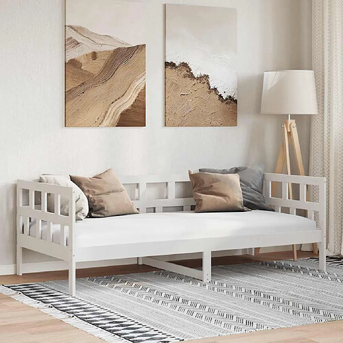 VIDAXL lit de jour blanc sans matelas