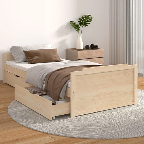 Vidaxl VIDA XL Cadre de lit pin massif - 90x200 cm
