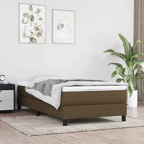 vidaXL 90x190 cm - Marron foncé