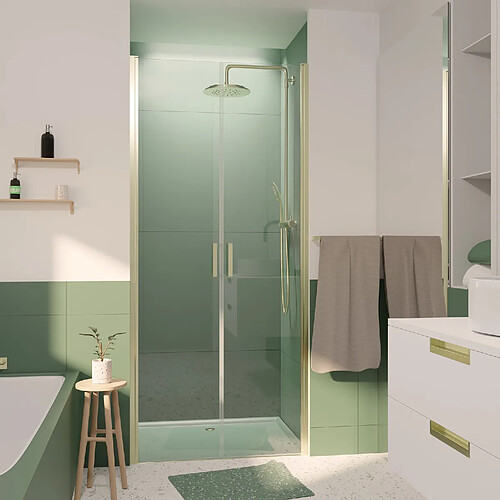AURLANE Porte de douche pivotante 90 cm