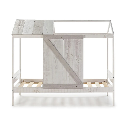 Pegane Lit cabane MDF et pin