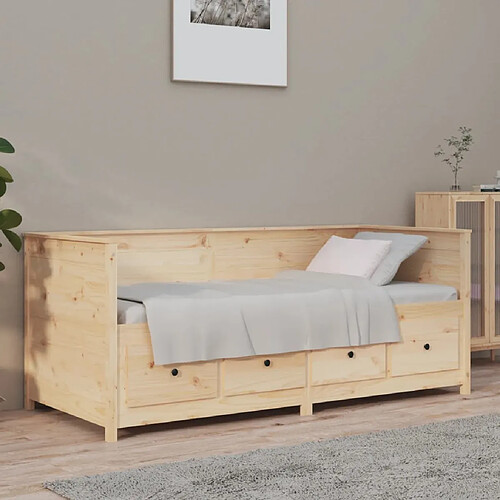 vidaXL Lit de jour 90x190 cm - Bois de pin